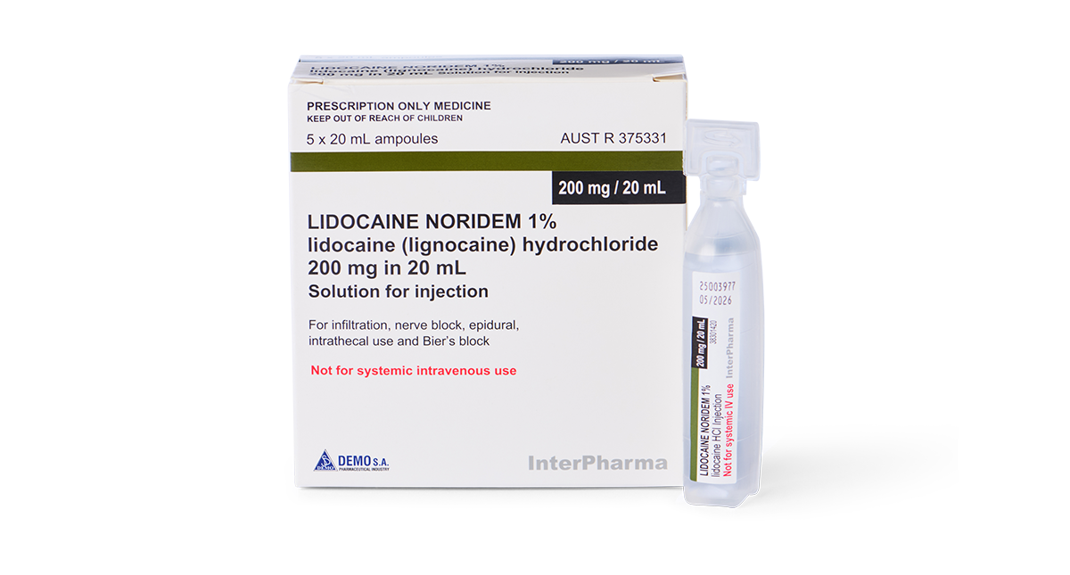 Lidocaine Noridem 1% 200mg in 20mL product image