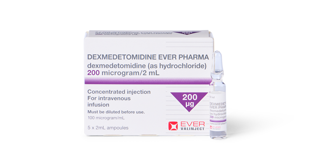 Dexemedetomidine EVER PHARMA 200mcg in 2mL product image