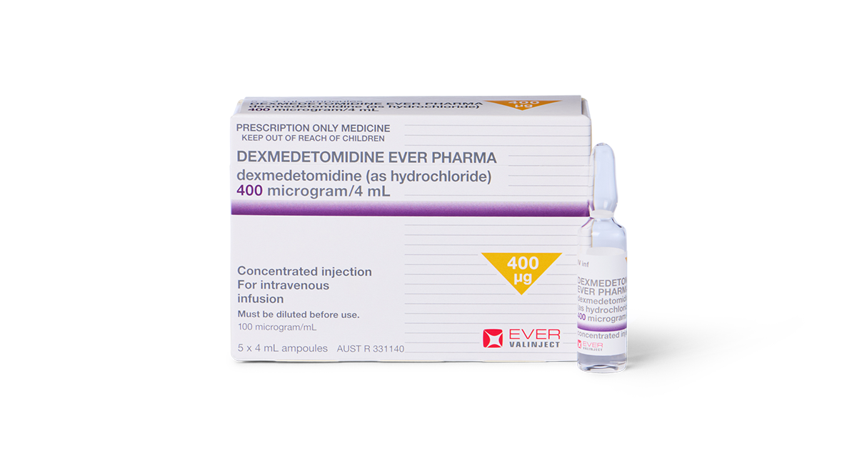 Dexemedetomidine EVER PHARMA 400mcg in 4mL product image